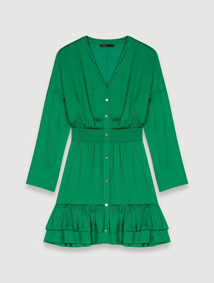 Robe courte satinée