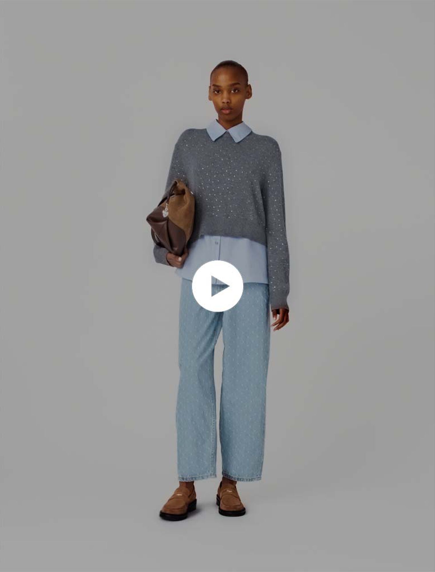 Pull strass&eacute; avec details amovibles