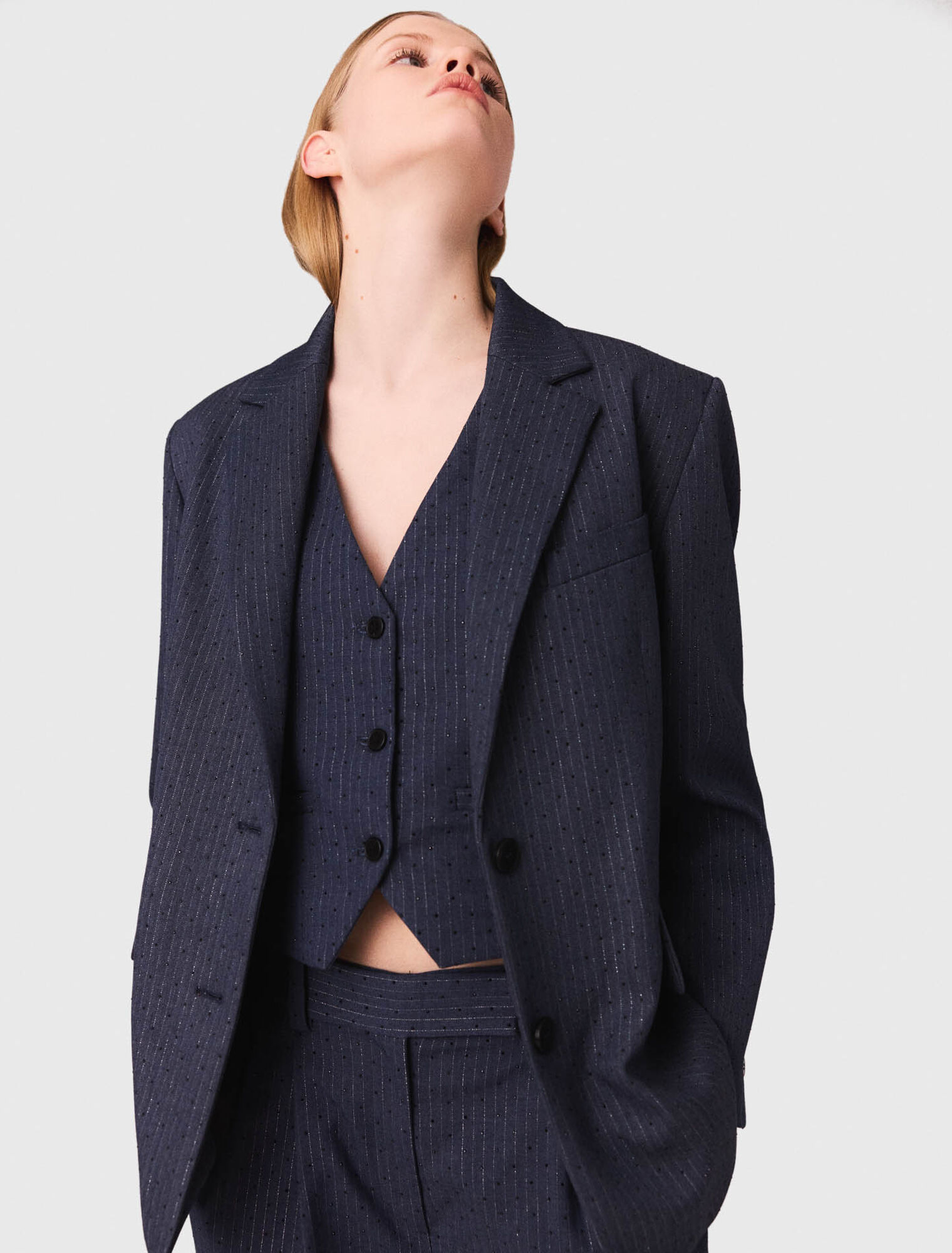 Veste de tailleur à strass