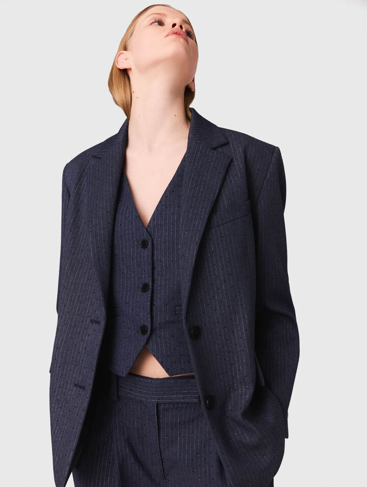 Veste de tailleur à strass