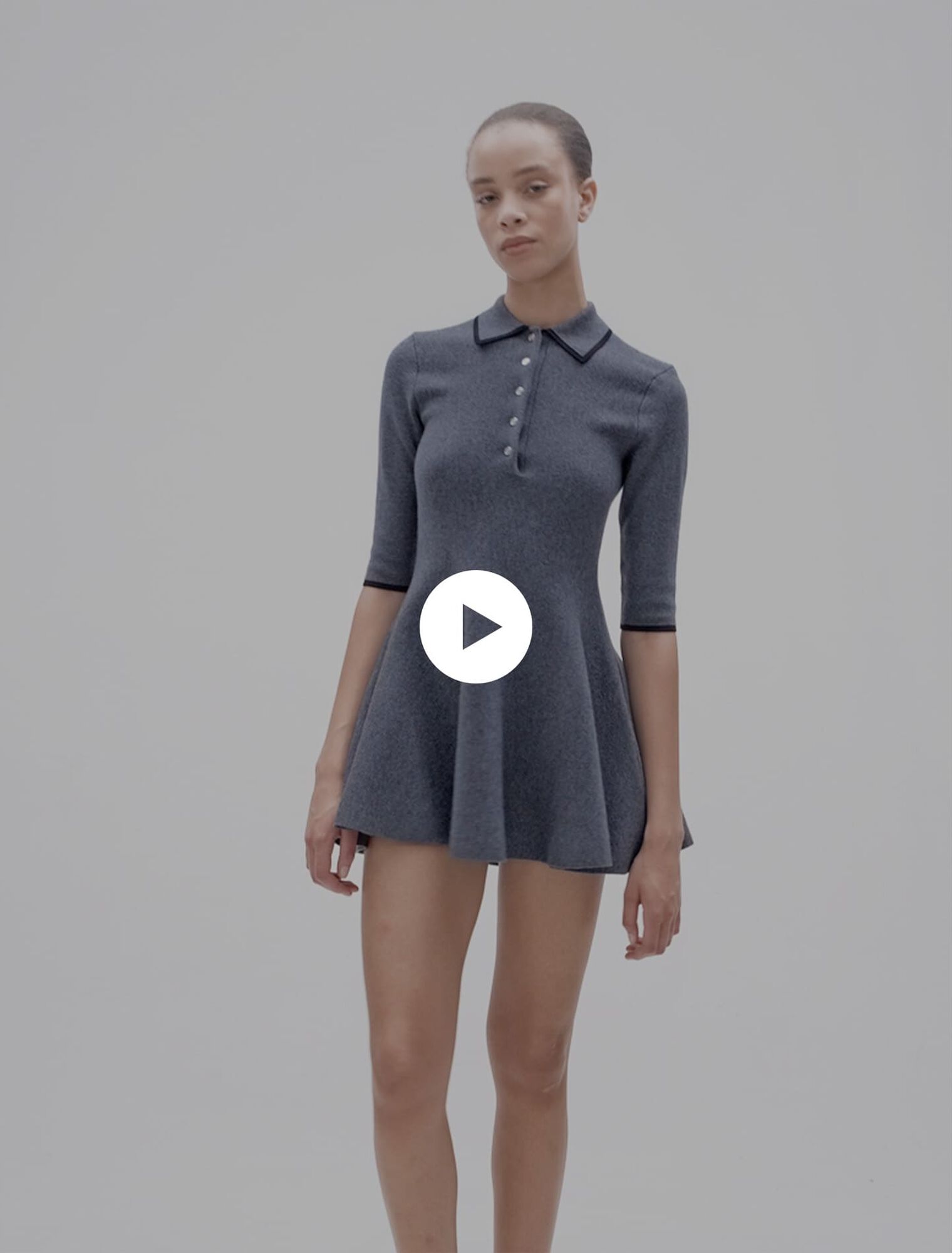 Robe courte en maille