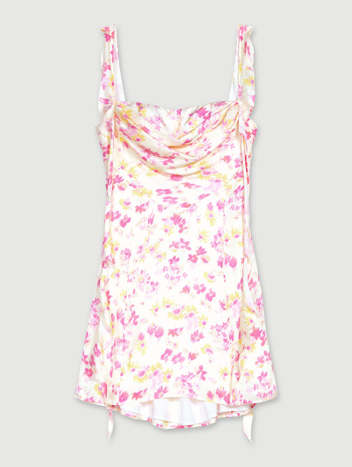 Robe courte à imprimé fleuri