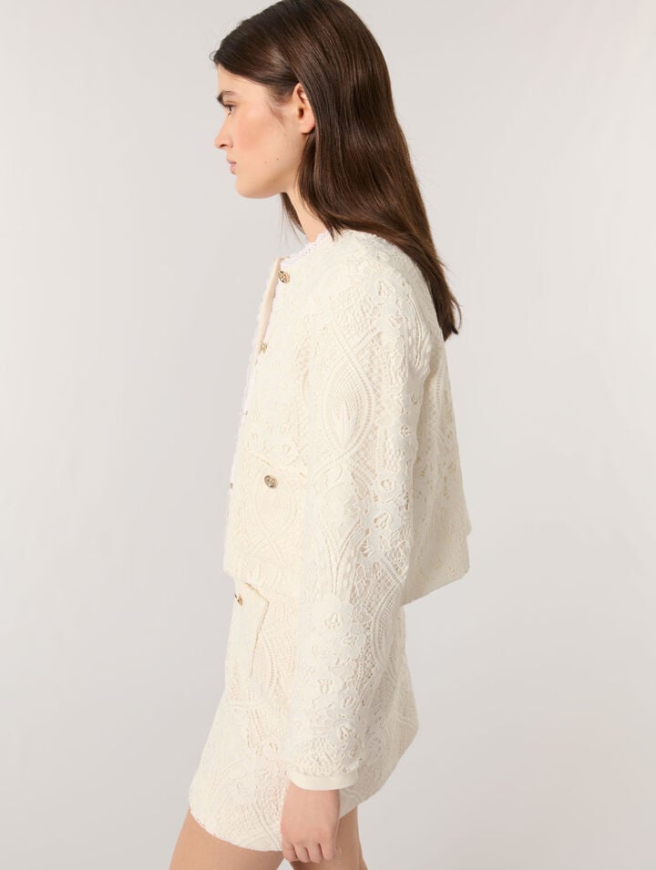 Veste courte en guipure