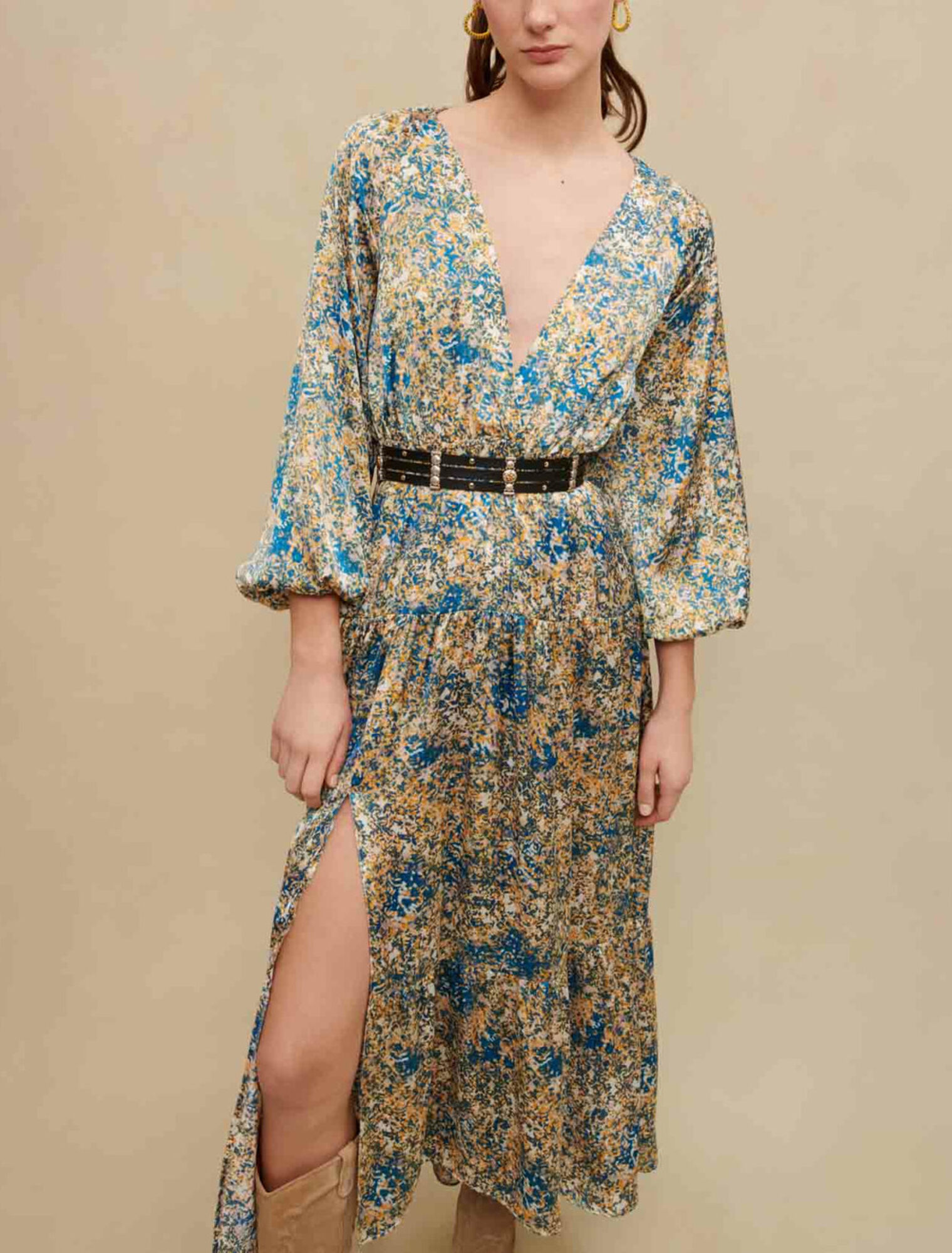 Robe longue imprimée