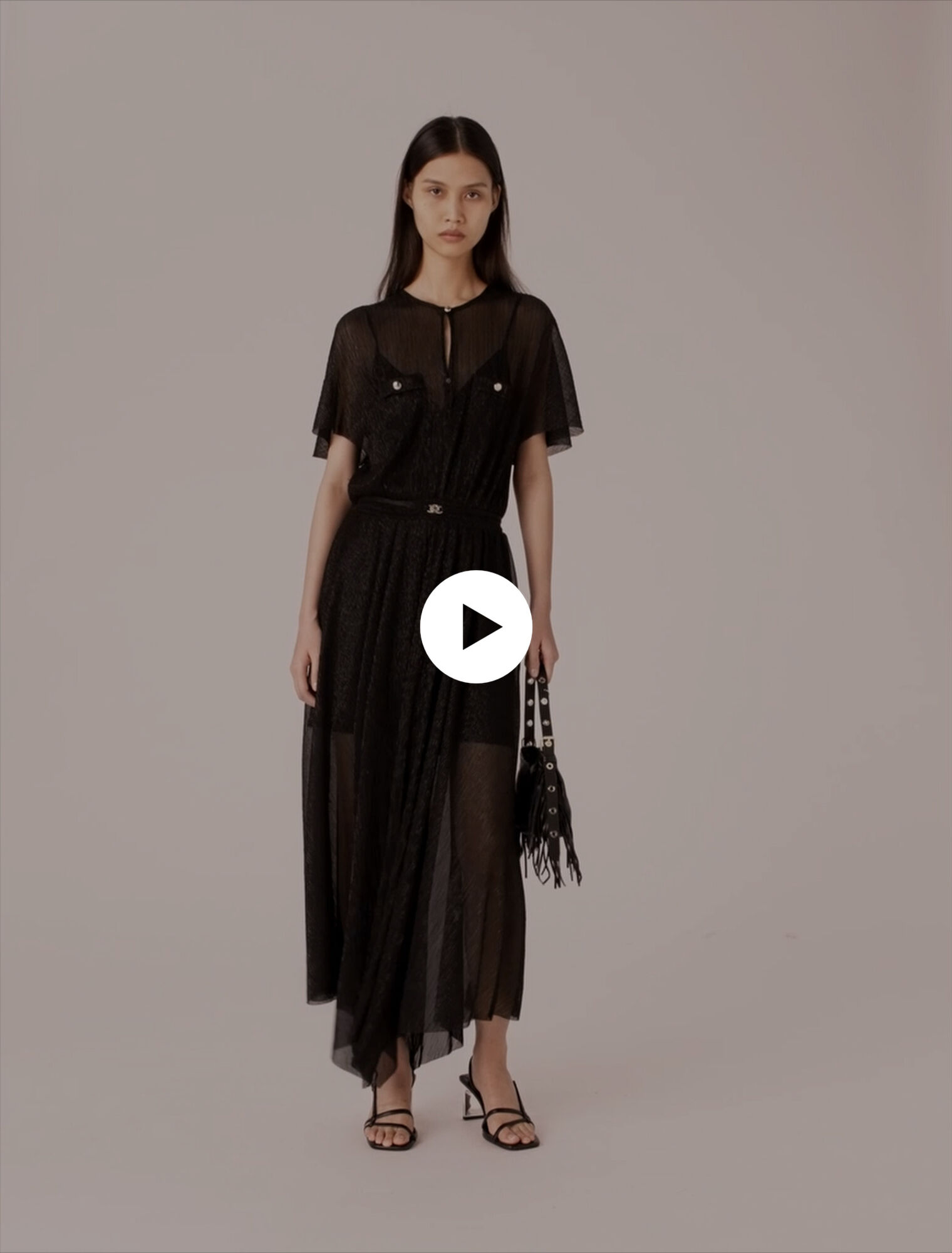 Robe longue métalisée