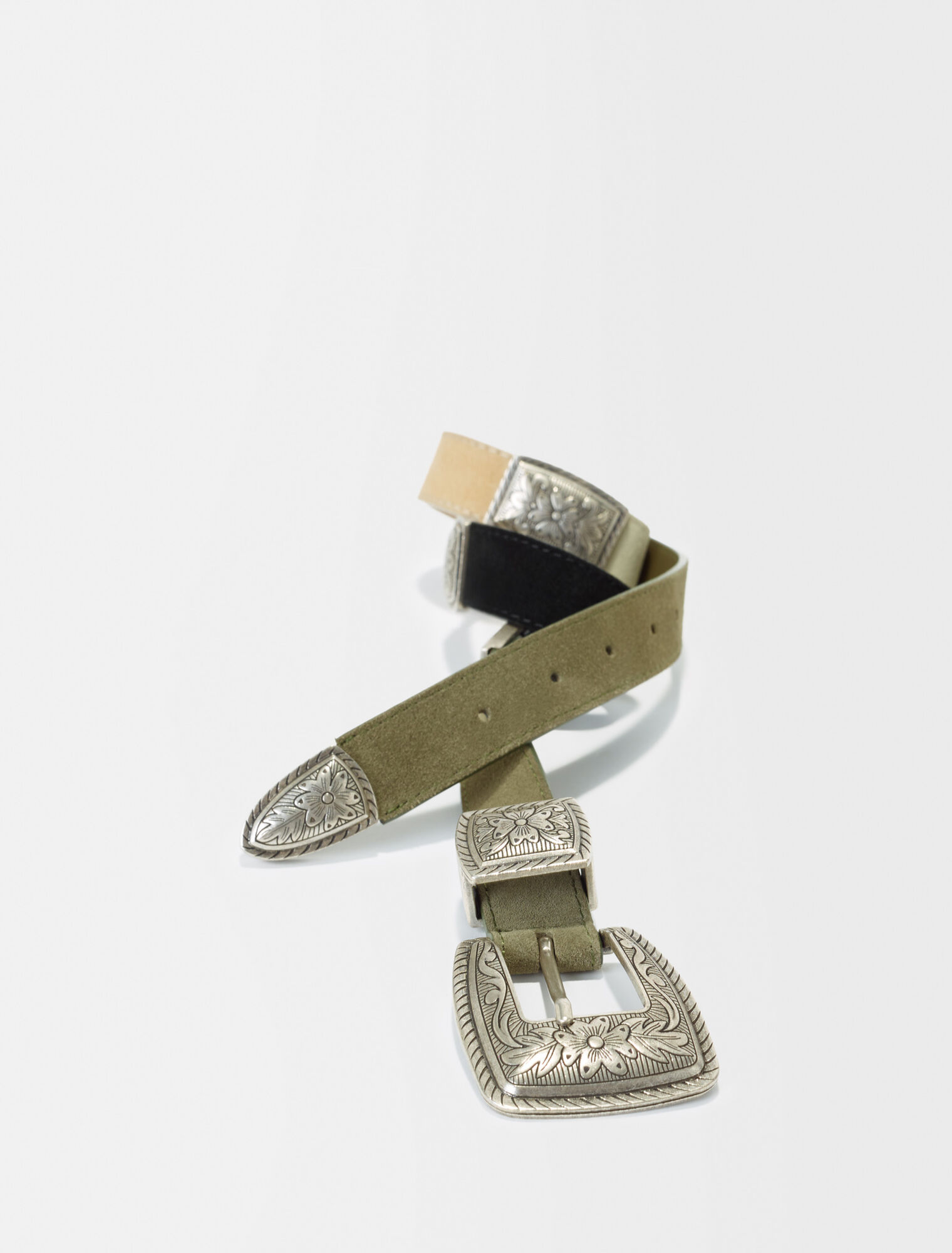 Ceinture en cuir suède