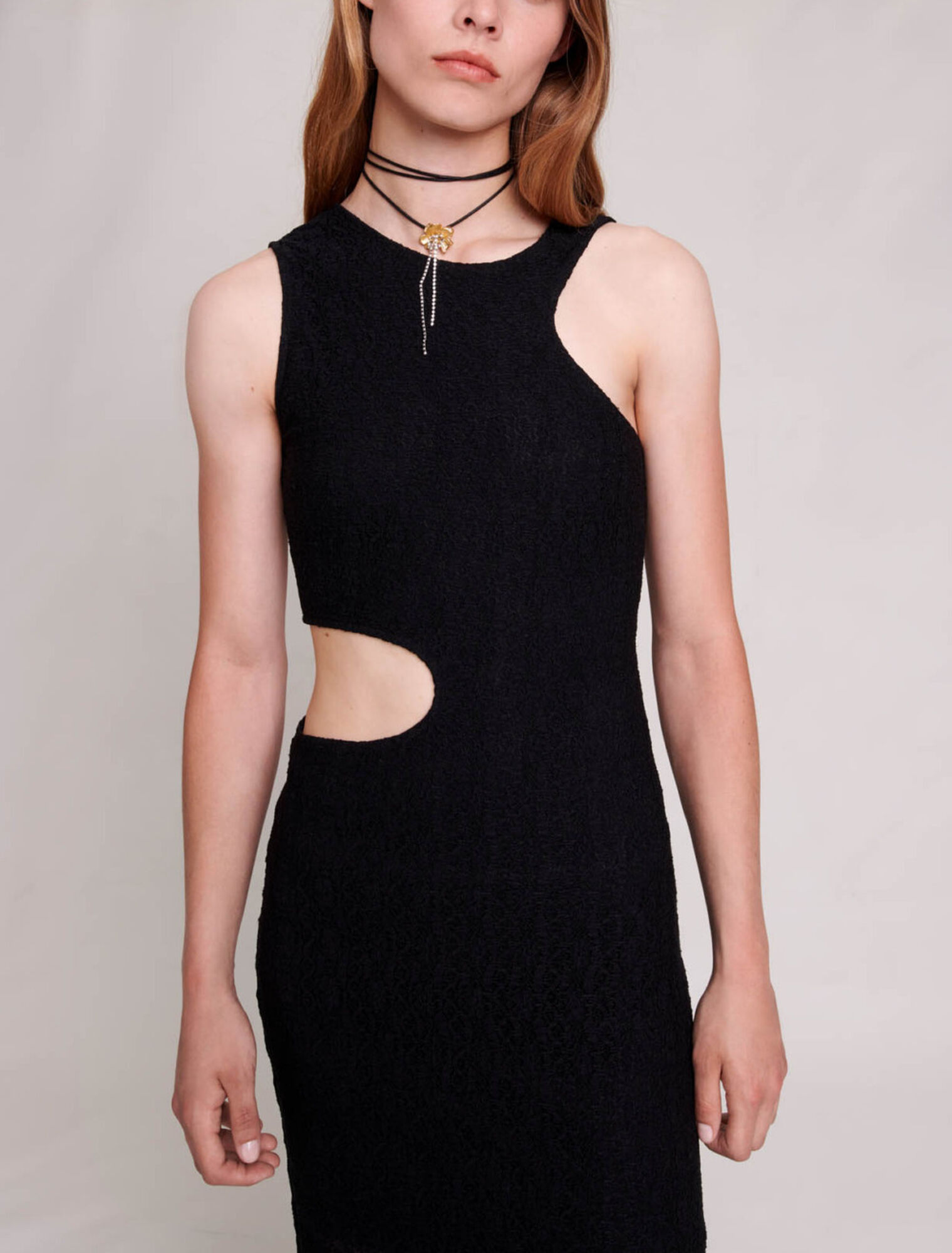 Robe longue en dentelle