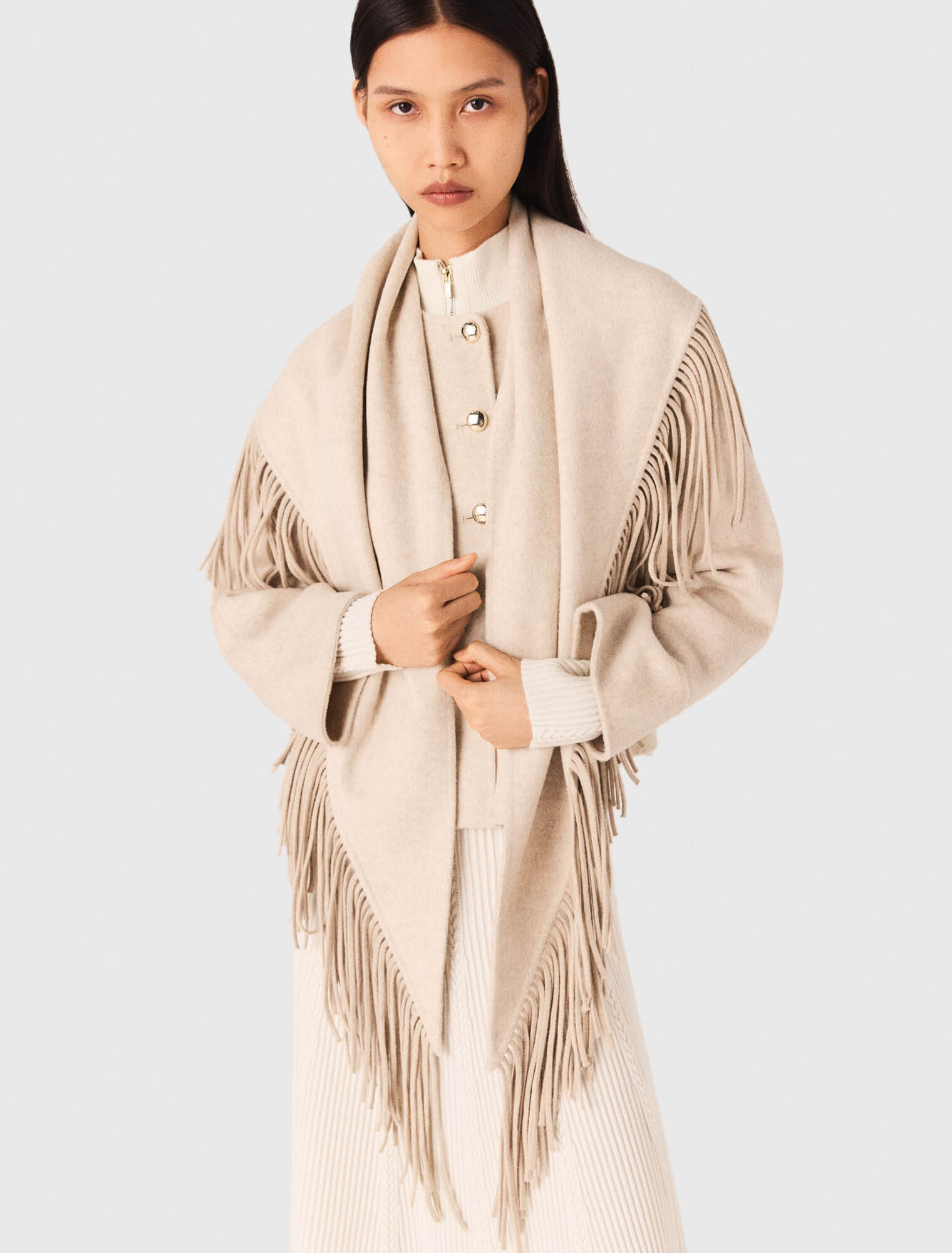 Manteau court en laine