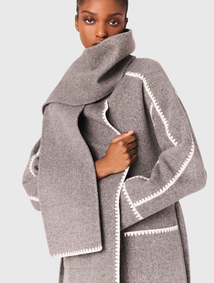 Manteau long double face