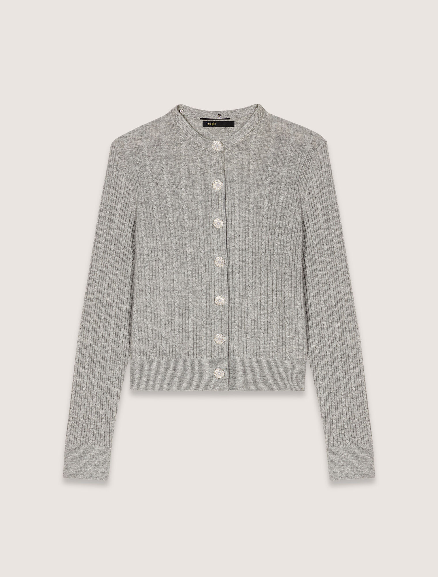 Cardigan à col bijoux amovible