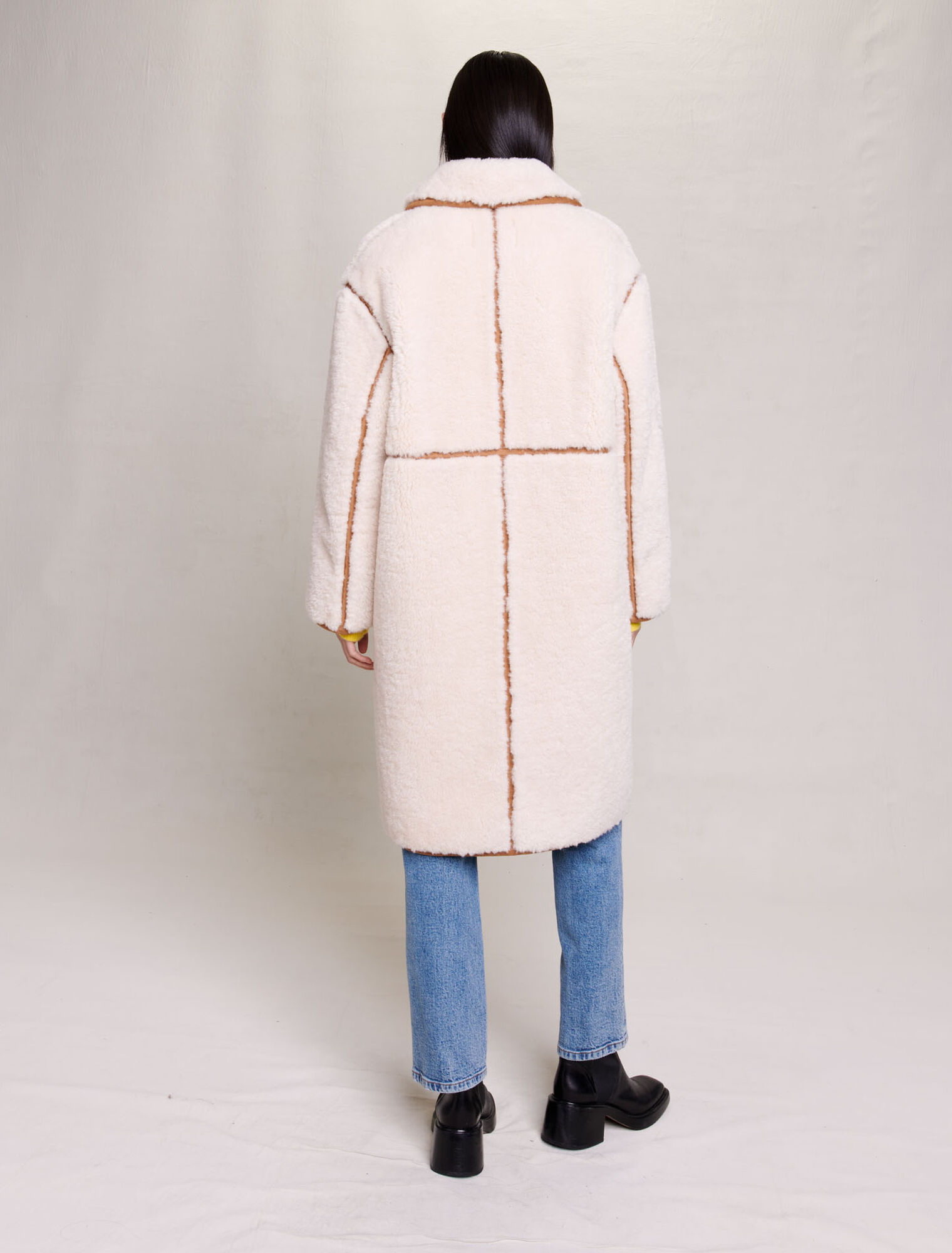 Manteau long patchwork