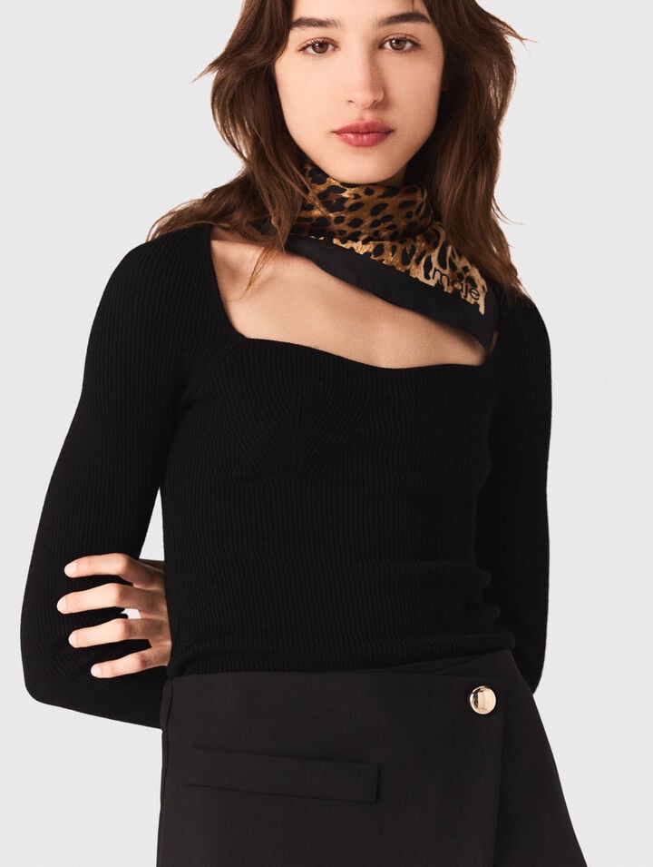Pull en maille cotelée