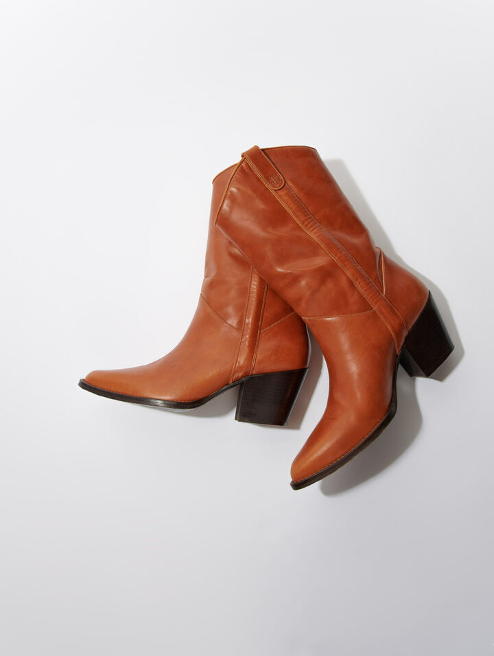 Bottes western en cuir