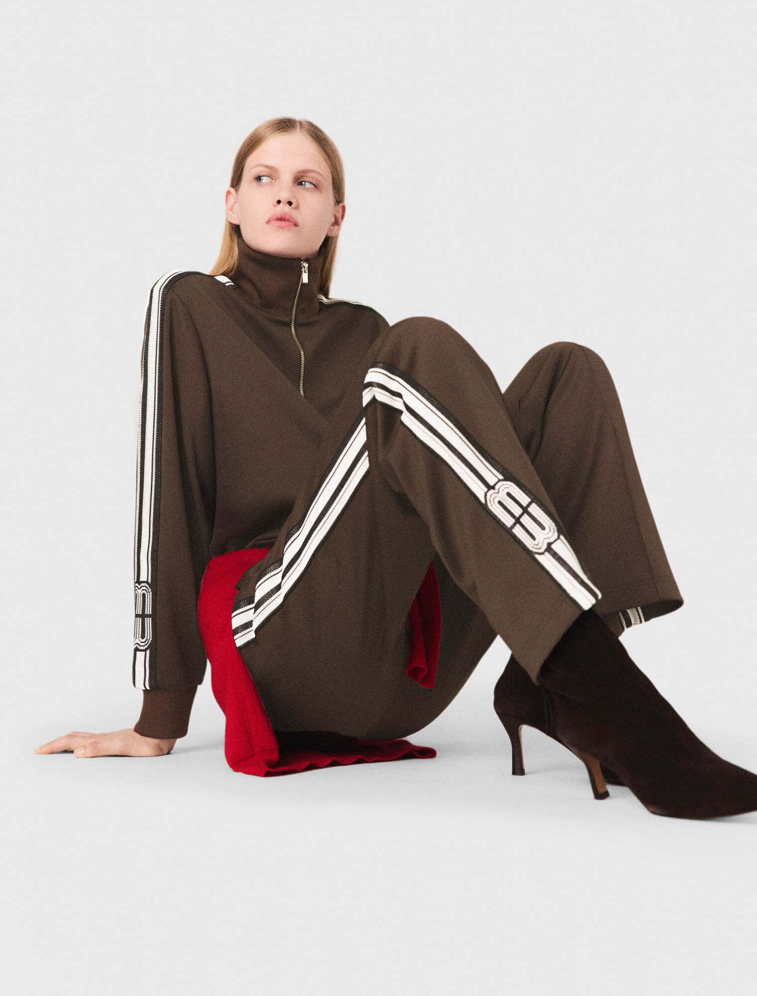 Sweatshirt avec bandes droites