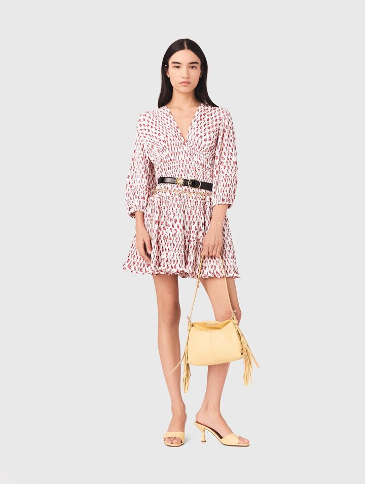 Robe pliss&eacute;e imprim&eacute;e