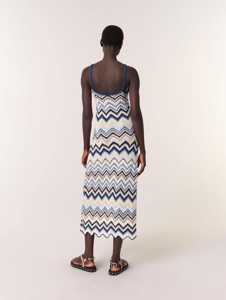 Robe longue en crochet