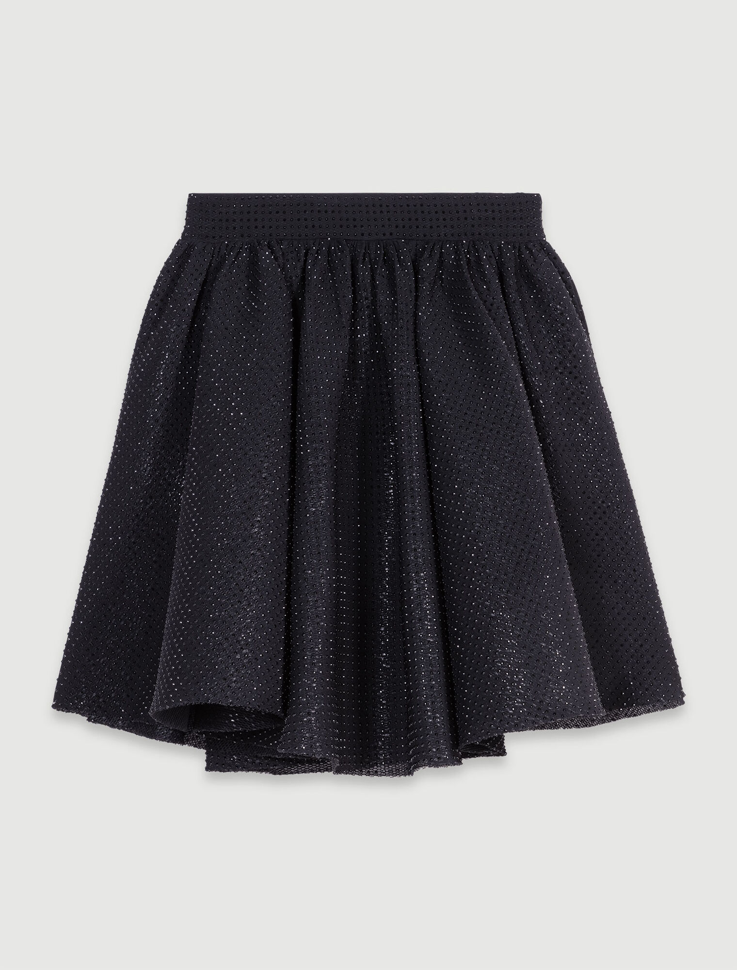 Jupe courte volumineuse à strass