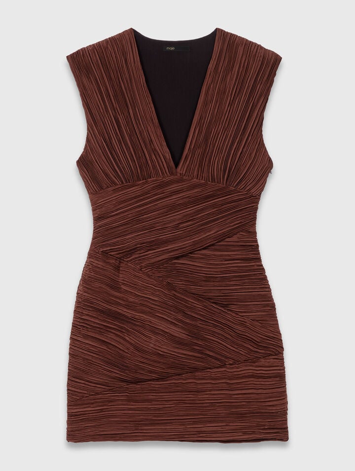 Robe courte plissée