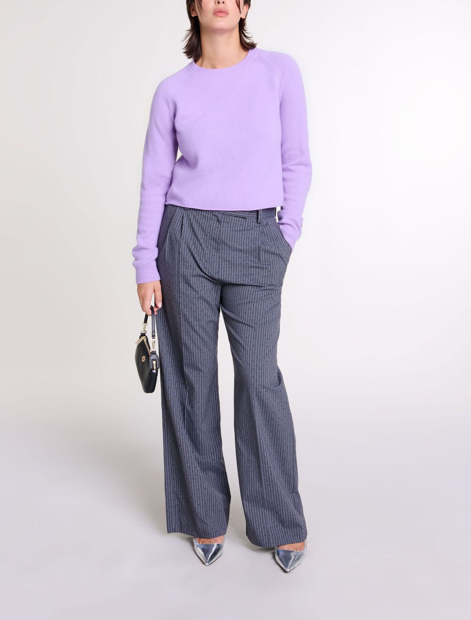 Pantalon de tailleur strass&eacute;