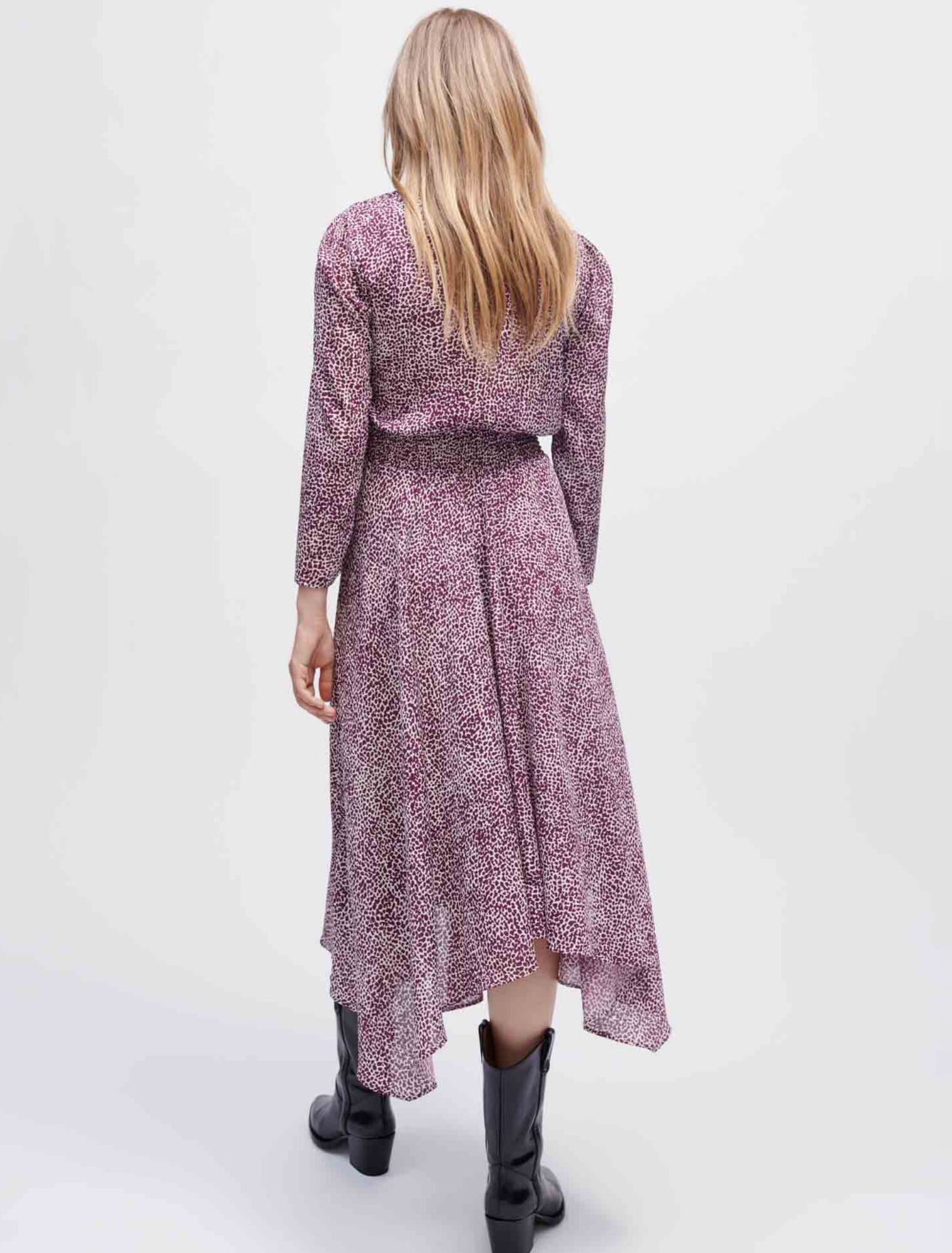 Robe asymétrique imprimée Léopard