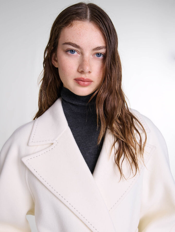 Manteau mi-long double face