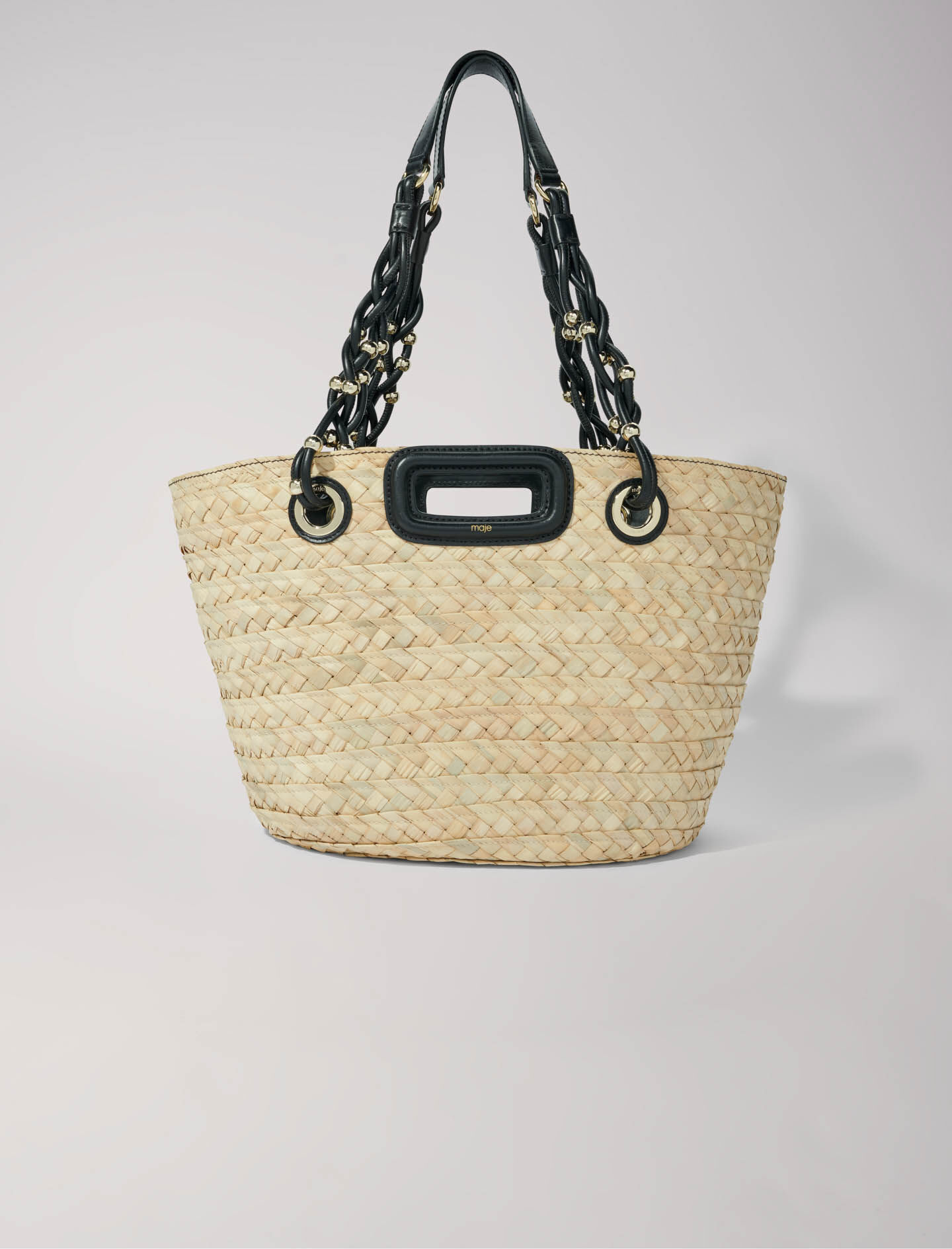 Panier tresse effet raphia