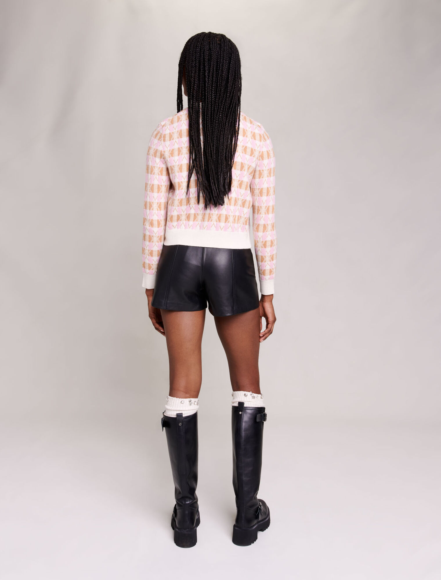 Cardigan à carreaux