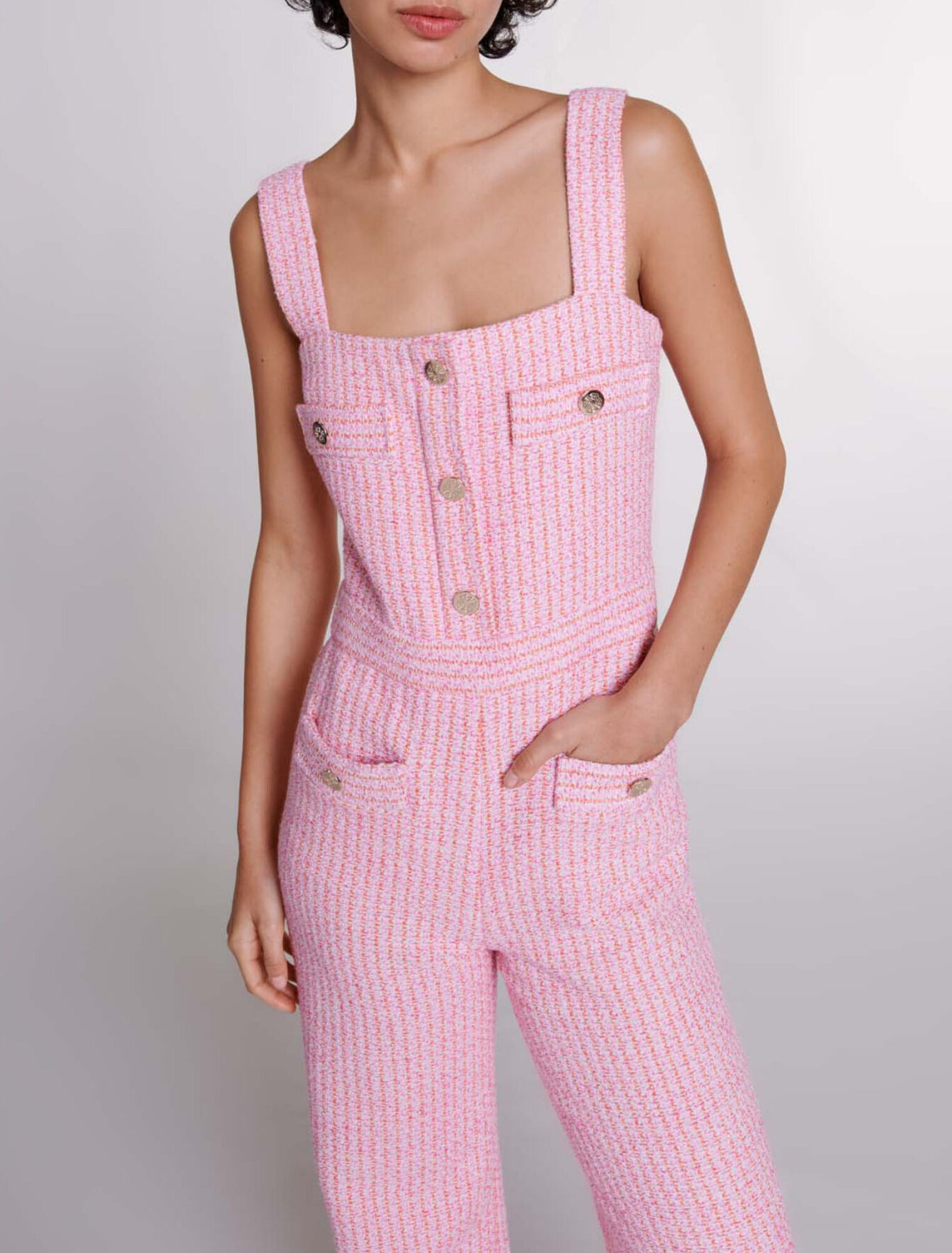 Salopette en tweed