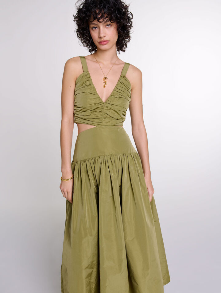 Robe en taffetas ajourée