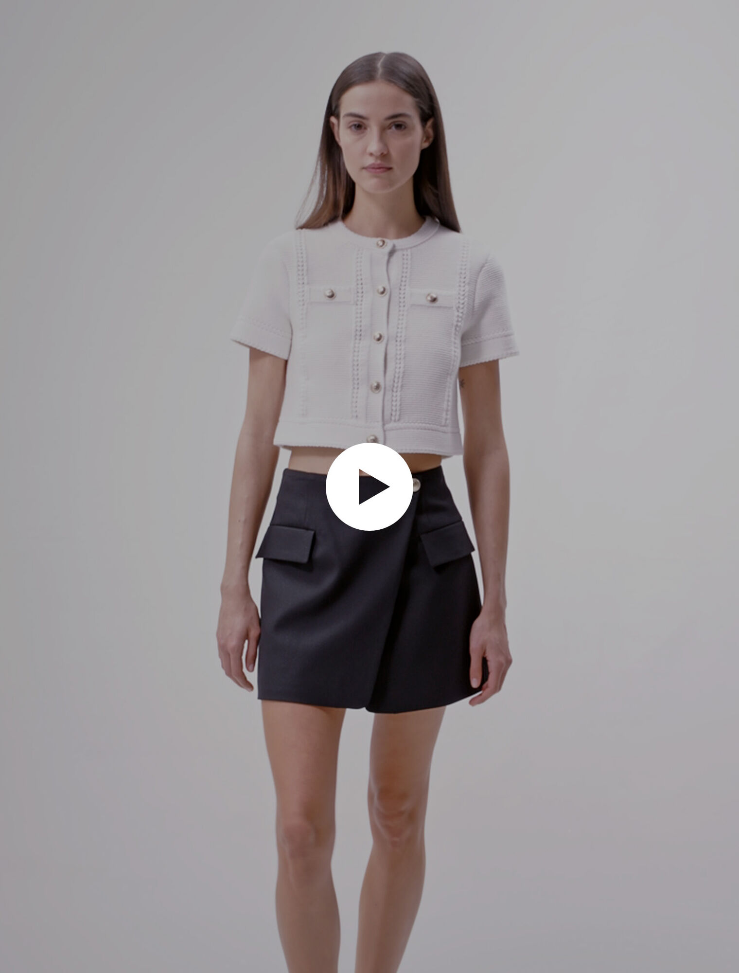 Jupe portefeuille asymétrique