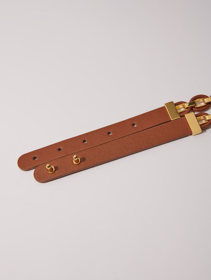 Ceinture en cuir et maillons