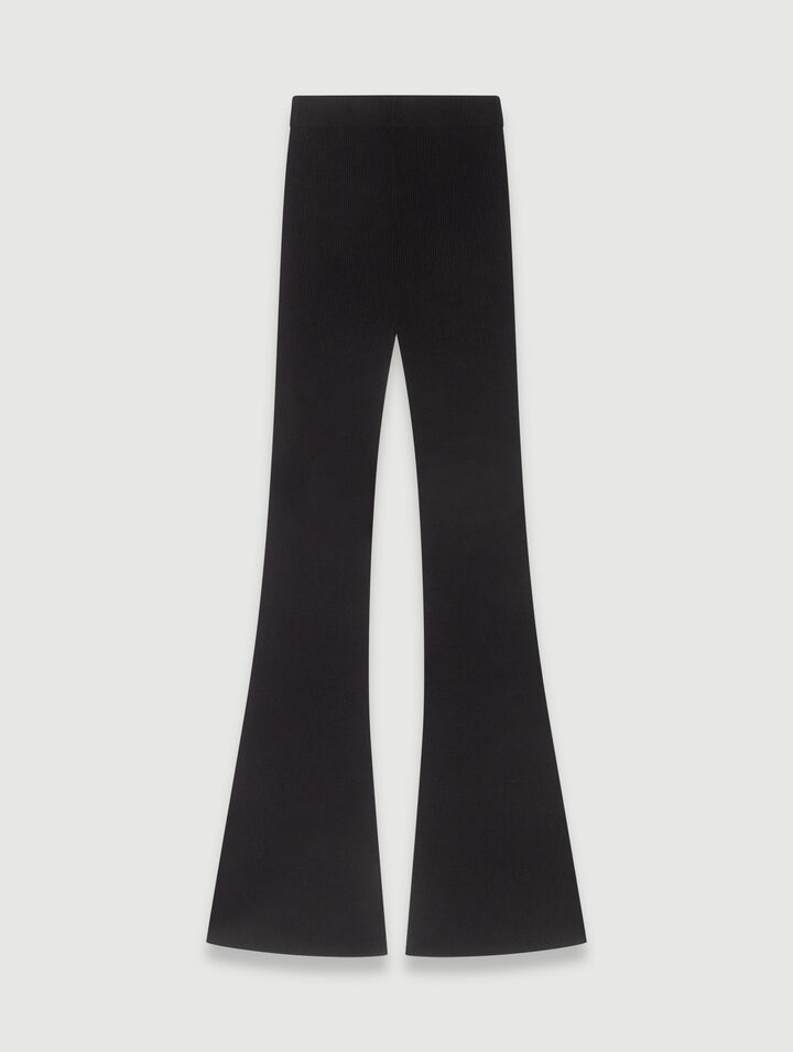 Pantalon en maille côtelée