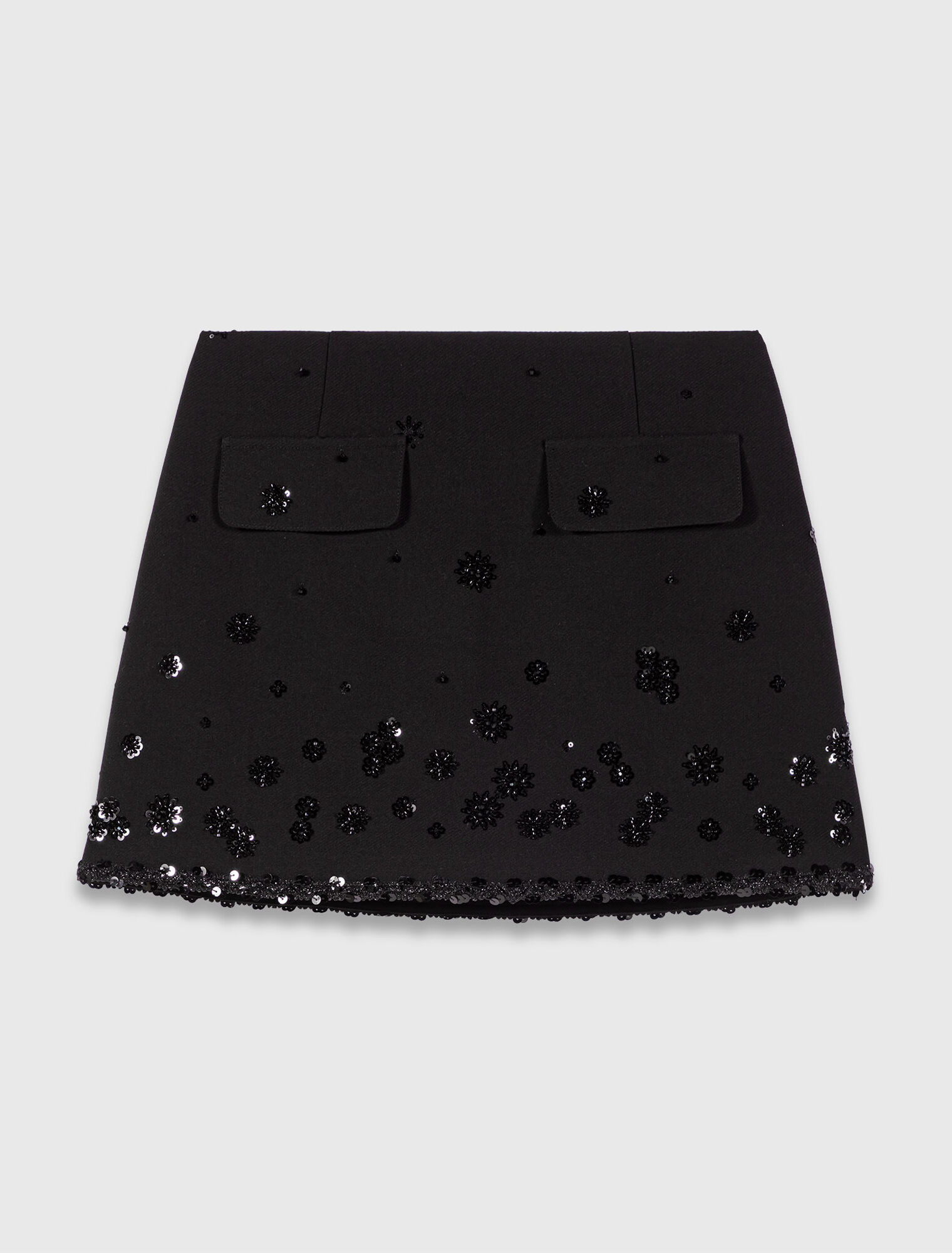 Short trompe l'œil brodé