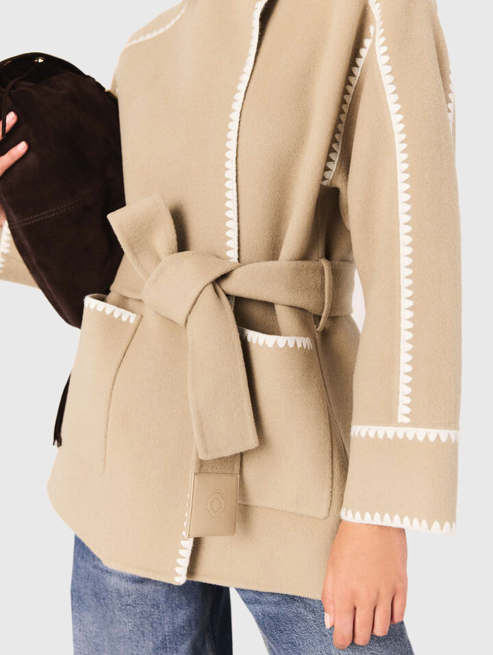 Manteau court double face