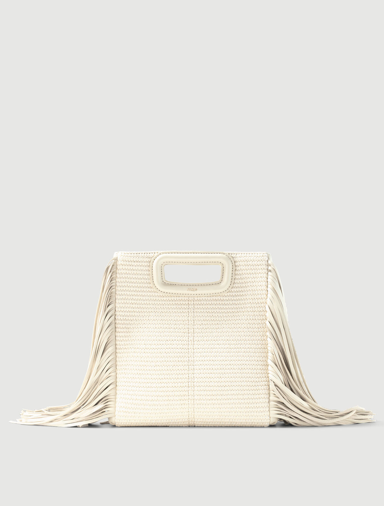 Sac M en textile et raphia