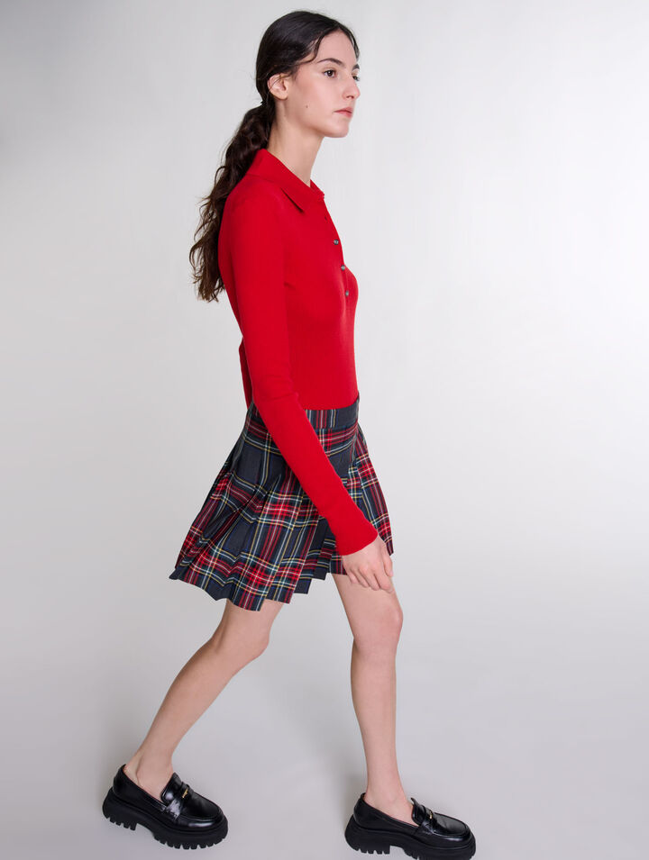Jupe courte imprimé tartan