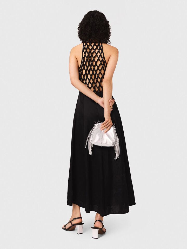 Robe longue fluide avec dos tressé
