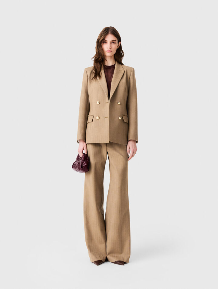 Veste de tailleur crois&eacute;e