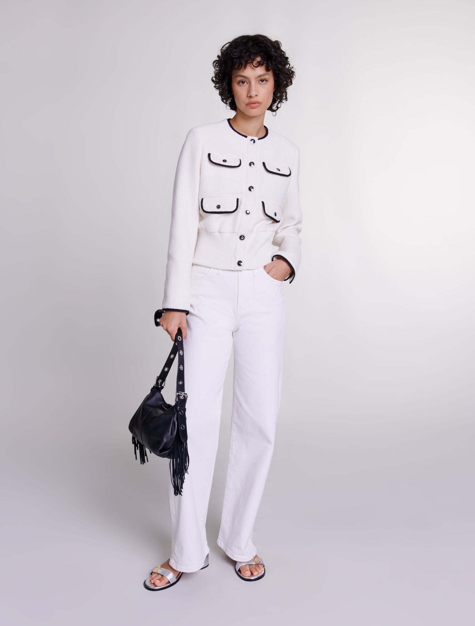 Blouson ajusté en tweed