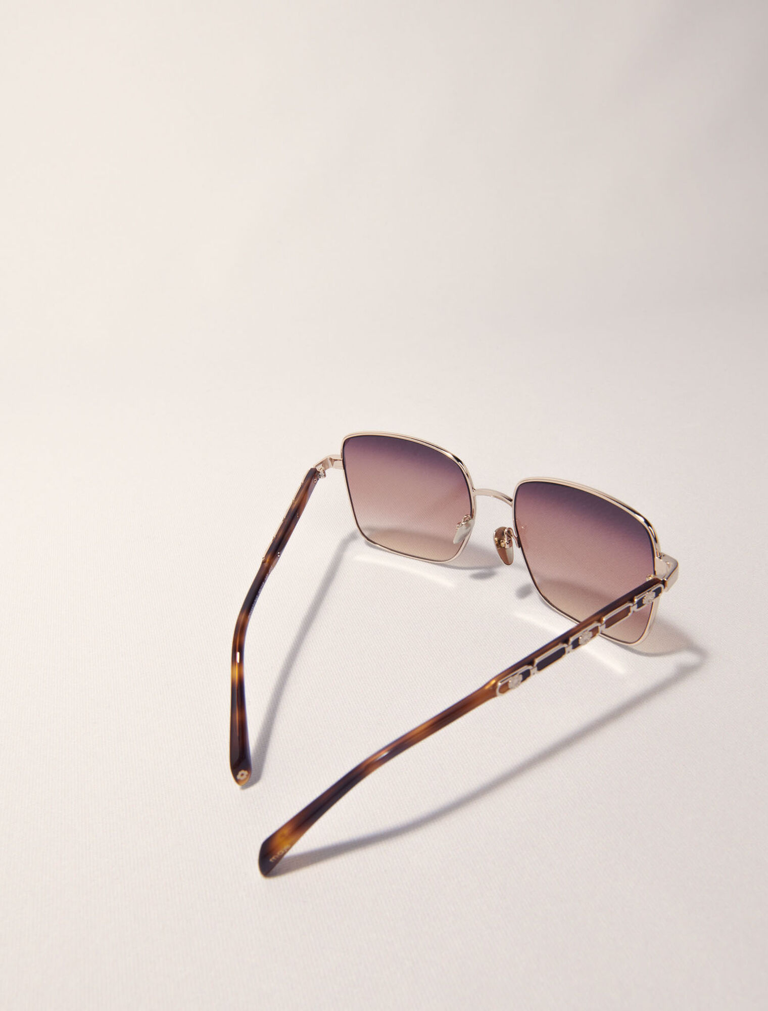 Lunettes rectangle en mix métal