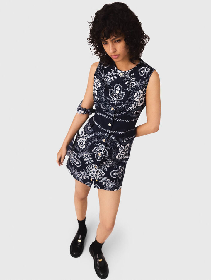 Robe droite imprimée