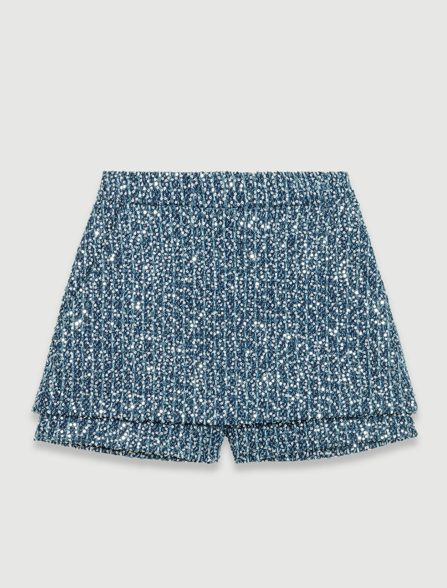 Short trompe l'œil en tweed