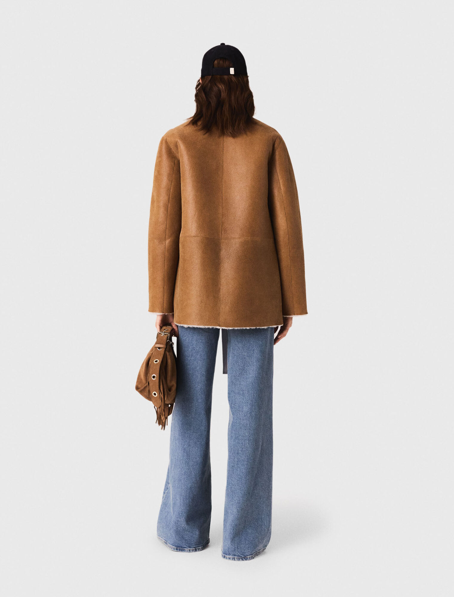 Manteau réversible en cuir