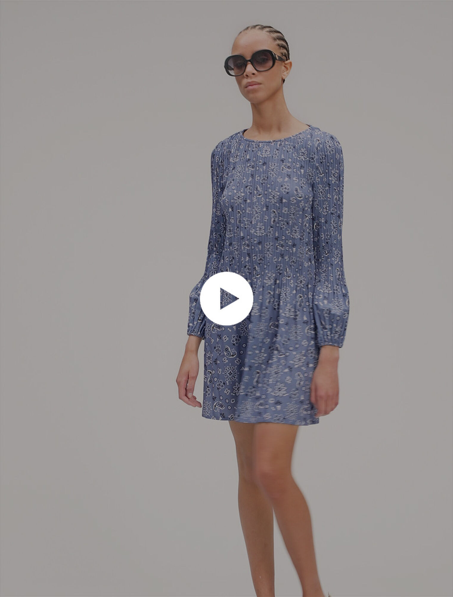 Robe plissée imprimée