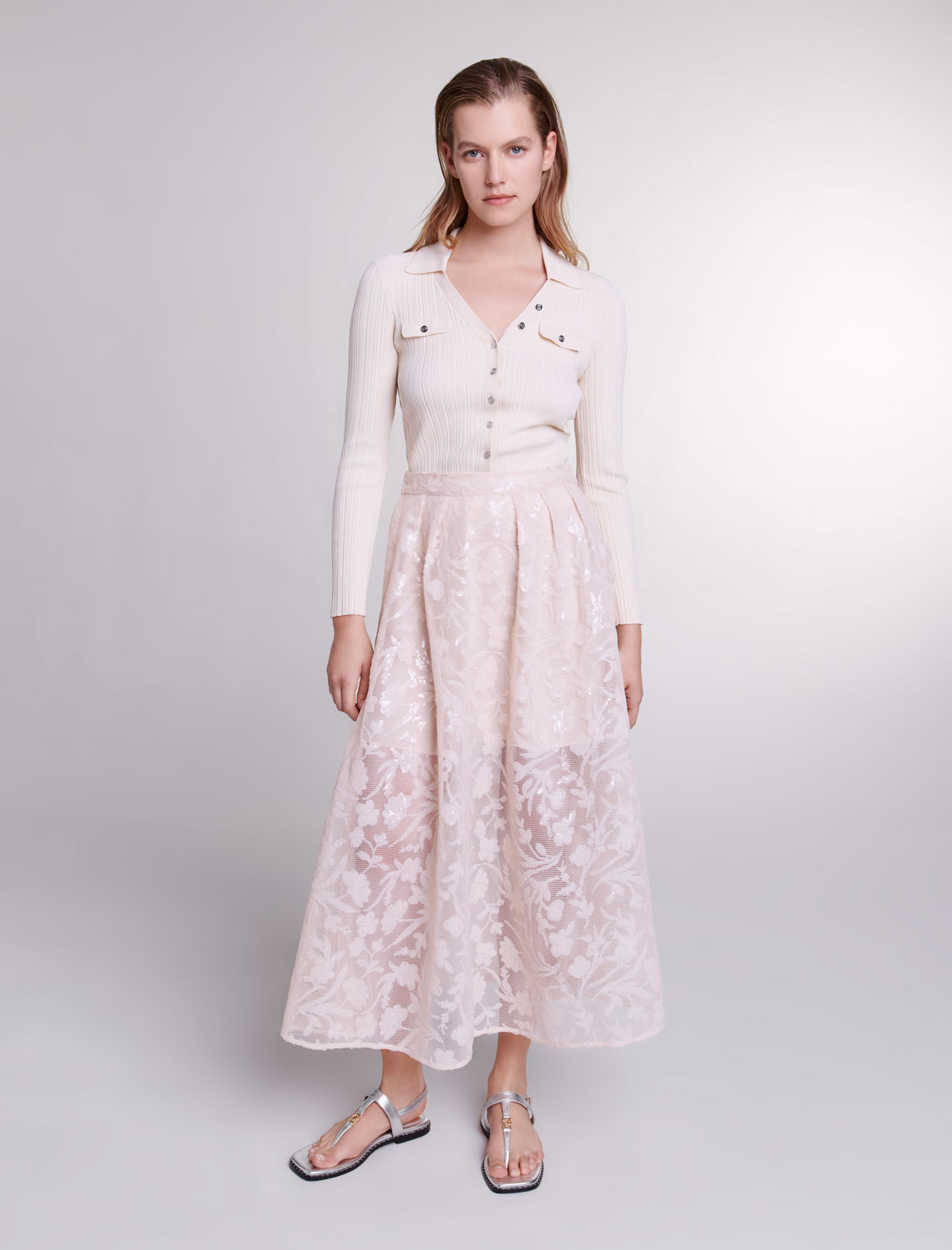 Jupe longue a sequins Offline Skirts Shorts Maje