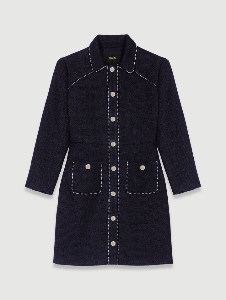Robe courte en tweed