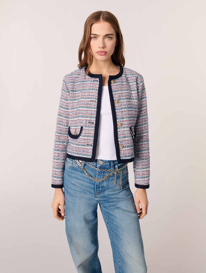Veste courte en tweed