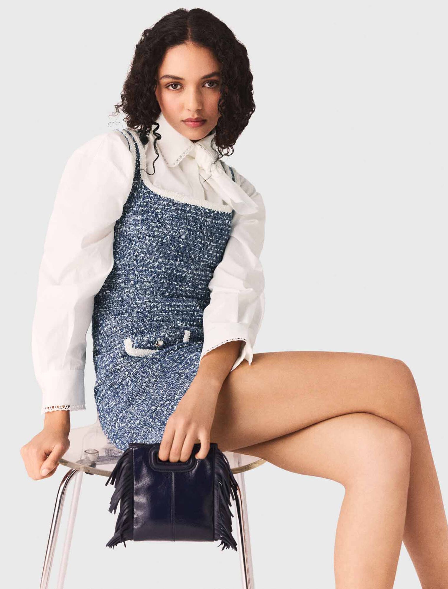 Robe courte en tweed