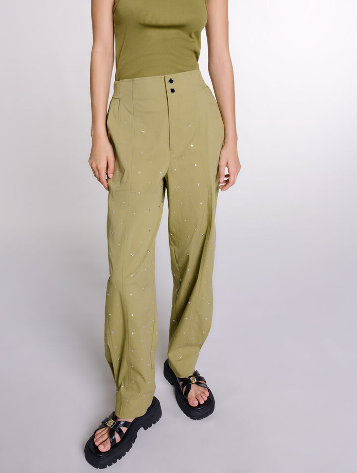 Pantalon baggy clouté