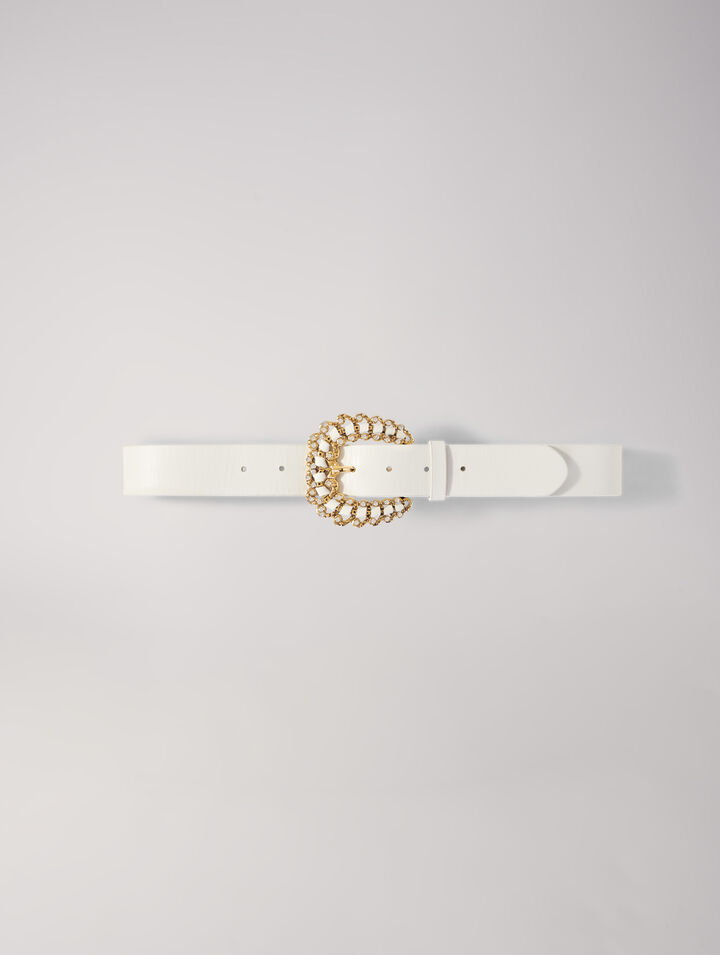 Ceinture à boucle strassée